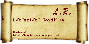 László Roxána névjegykártya
