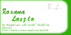 roxana laszlo business card